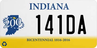 IN license plate 141DA