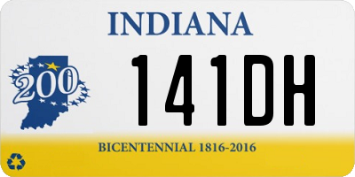 IN license plate 141DH