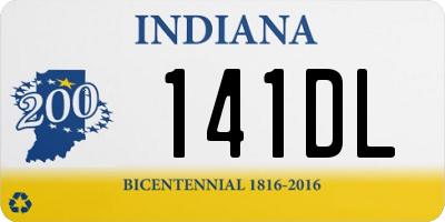 IN license plate 141DL