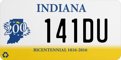 IN license plate 141DU