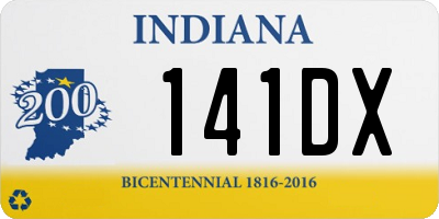 IN license plate 141DX