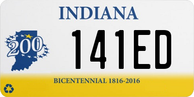 IN license plate 141ED