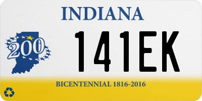 IN license plate 141EK