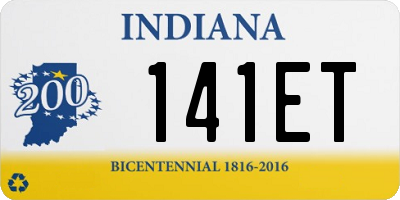 IN license plate 141ET