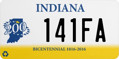 IN license plate 141FA