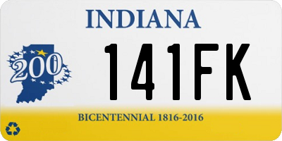 IN license plate 141FK