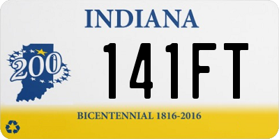 IN license plate 141FT