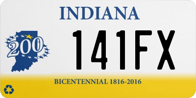 IN license plate 141FX