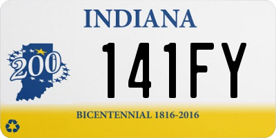 IN license plate 141FY