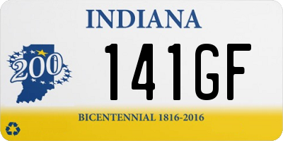 IN license plate 141GF