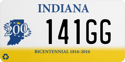 IN license plate 141GG