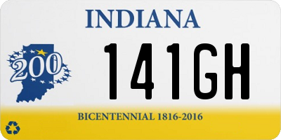 IN license plate 141GH