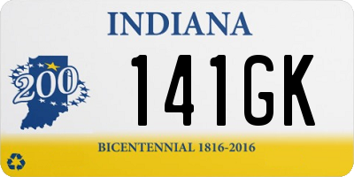 IN license plate 141GK