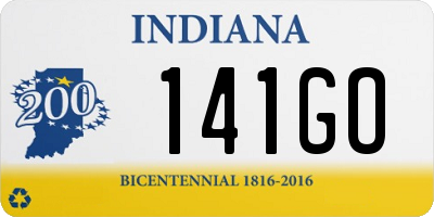 IN license plate 141GO