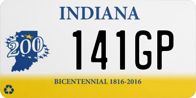 IN license plate 141GP