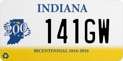 IN license plate 141GW