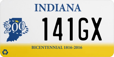 IN license plate 141GX