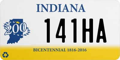 IN license plate 141HA