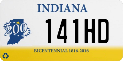 IN license plate 141HD