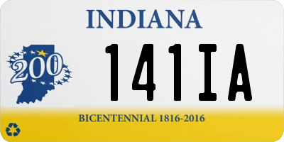 IN license plate 141IA