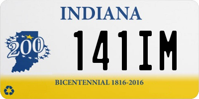 IN license plate 141IM