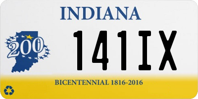 IN license plate 141IX