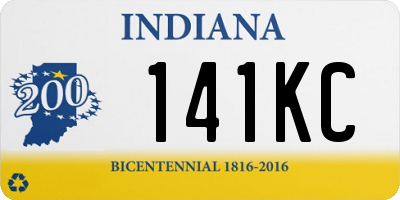 IN license plate 141KC