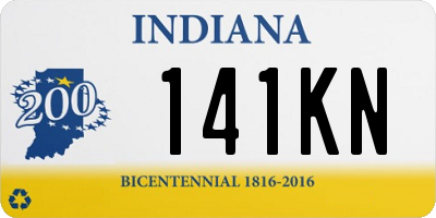 IN license plate 141KN