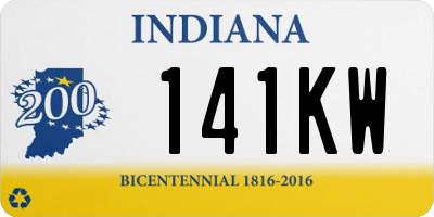 IN license plate 141KW