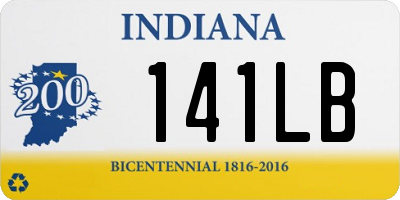IN license plate 141LB