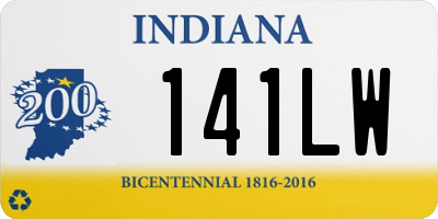 IN license plate 141LW