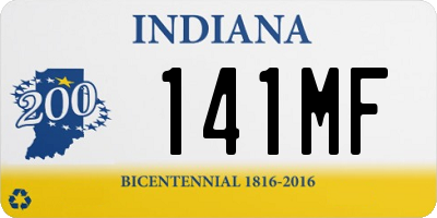 IN license plate 141MF