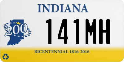 IN license plate 141MH