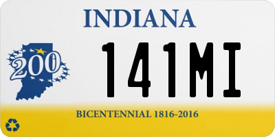 IN license plate 141MI