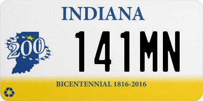 IN license plate 141MN