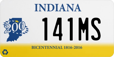 IN license plate 141MS