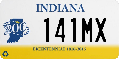 IN license plate 141MX