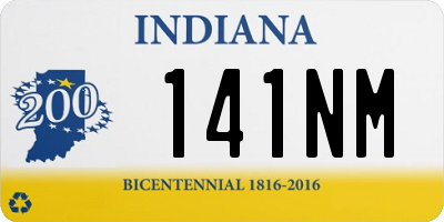 IN license plate 141NM