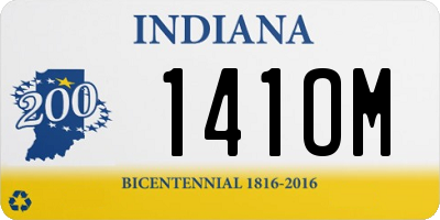 IN license plate 141OM