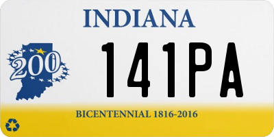 IN license plate 141PA