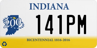 IN license plate 141PM