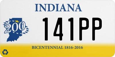 IN license plate 141PP