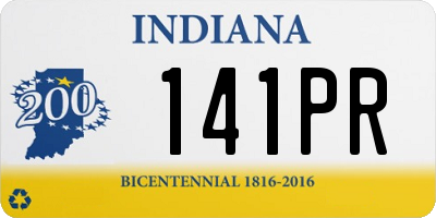 IN license plate 141PR