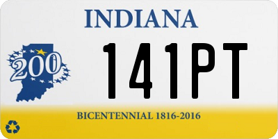 IN license plate 141PT