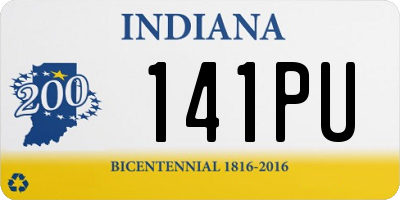 IN license plate 141PU