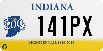 IN license plate 141PX