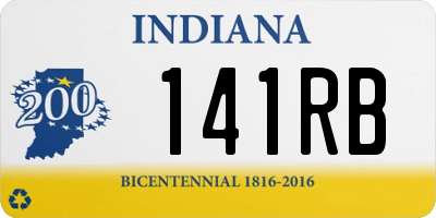 IN license plate 141RB