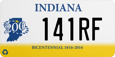 IN license plate 141RF