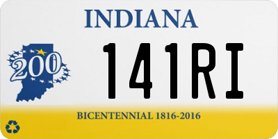 IN license plate 141RI