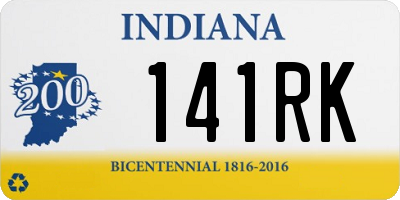 IN license plate 141RK